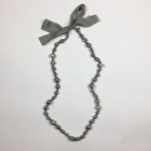 J. Crew Silk-Wrapped Pearl Necklace